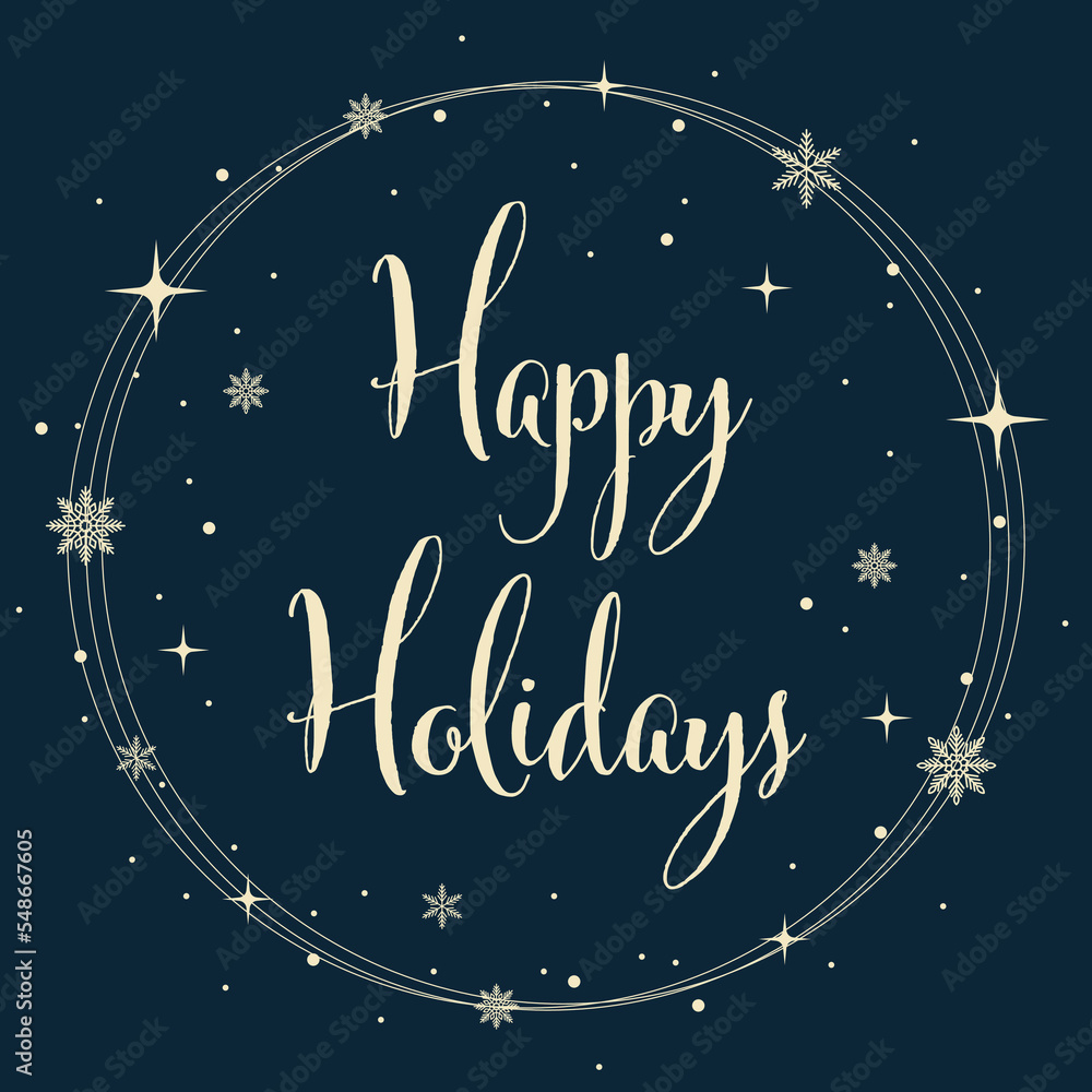 Happy Holidays greeting card, banner or poster. Happy Holidays greeting card, banner or poster.