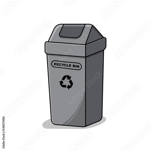 Isolated trash can vector illustration