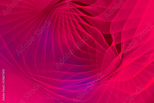 Abstract red lit pattern, photograph created with slow shutter speed and camera rotation