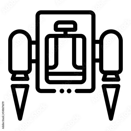 futuristic jetpack icon vector illustration