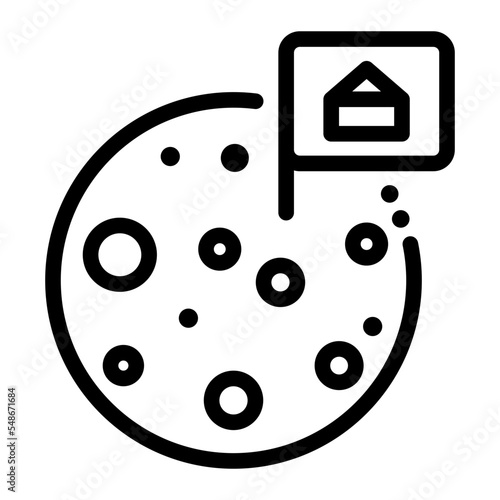 mars colonize mission icon vector illustration