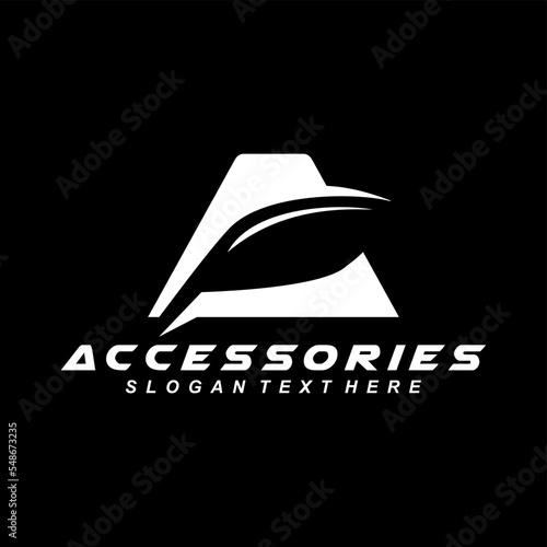 accessories car logo design vector