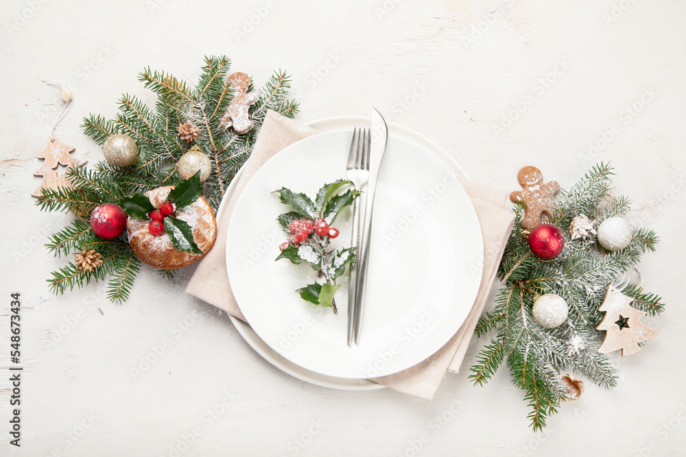 Christmas table setting Christmas table setting