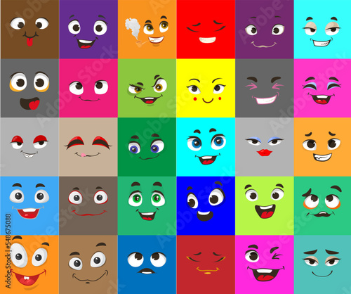 Emoji set emoticon with bad good feelings vector