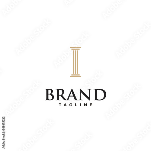 I Letter Law Premium Vector logo icon vector Template