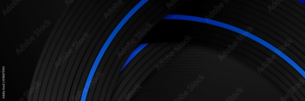 abstract blue and black banner abstract blue and black banner