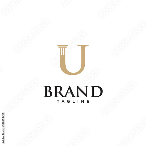 U Letter Law Premium Vector logo icon vector Template