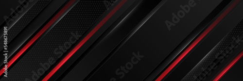 abstract red and black banner