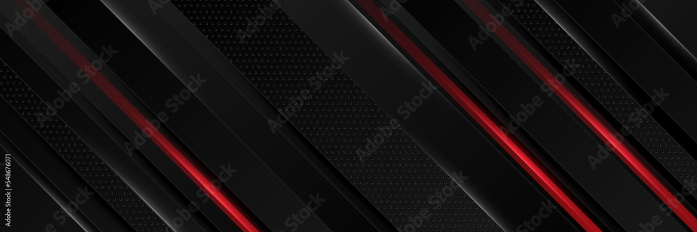 abstract red and black banner