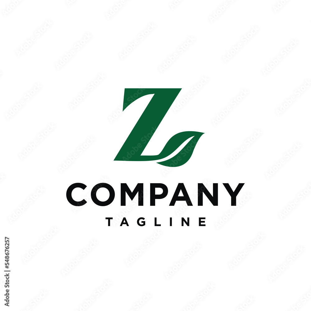 Z Letter Initial Leaf modern Logo Vector template Z Letter Initial Leaf modern Logo Vector template