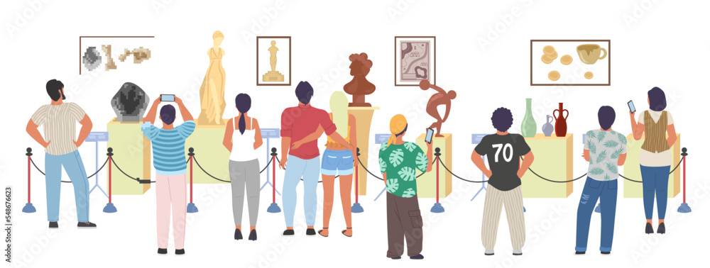 People at museum art gallery vector illustration People at museum art gallery vector illustration