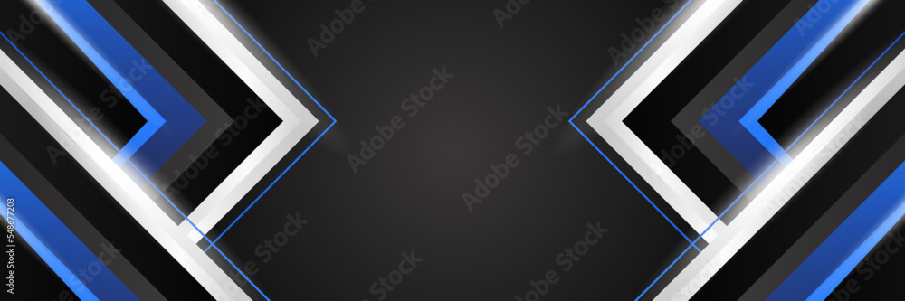 Dark blue and black abstract banner background. Blue geometry shine and layer element vector for presentation design. Suit for business, corporate, institution, party, festive, seminar, and talks. Dark blue and black abstract banner background. Blue geometry shine and layer element vector for presentation design. Suit for business, corporate, institution, party, festive, seminar, and talks.