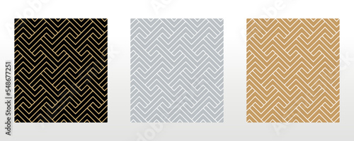 Set of abstract geometric patterns. Seamless vector backgrounds. Colored ornaments Graphic modern patterns Simple lattice graphic design