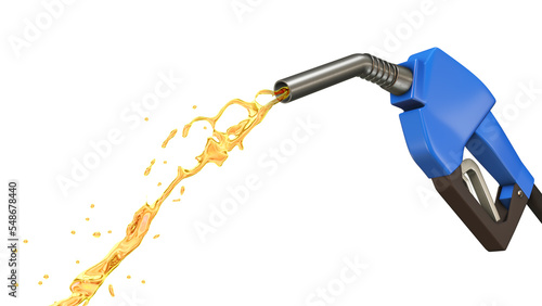 Gasoline gushing out from pump