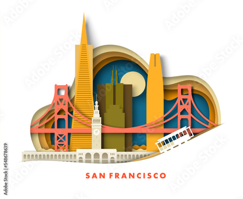 San Francisco California city in USA vector