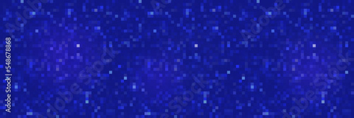 Night starry sky seamless pattern vector illusration. Magic winter template background. Star and snowflake repeat wallpaper for fairy, space design. Universe endless background. dark blue and purple