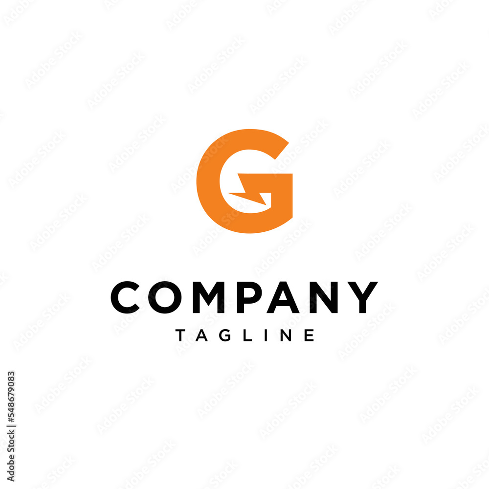 G Letter Electric storm Vector logo icon vector Template G Letter Electric storm Vector logo icon vector Template