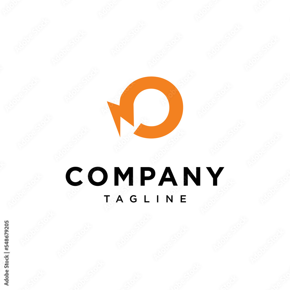 O Letter Electric storm Vector logo icon vector Template O Letter Electric storm Vector logo icon vector Template