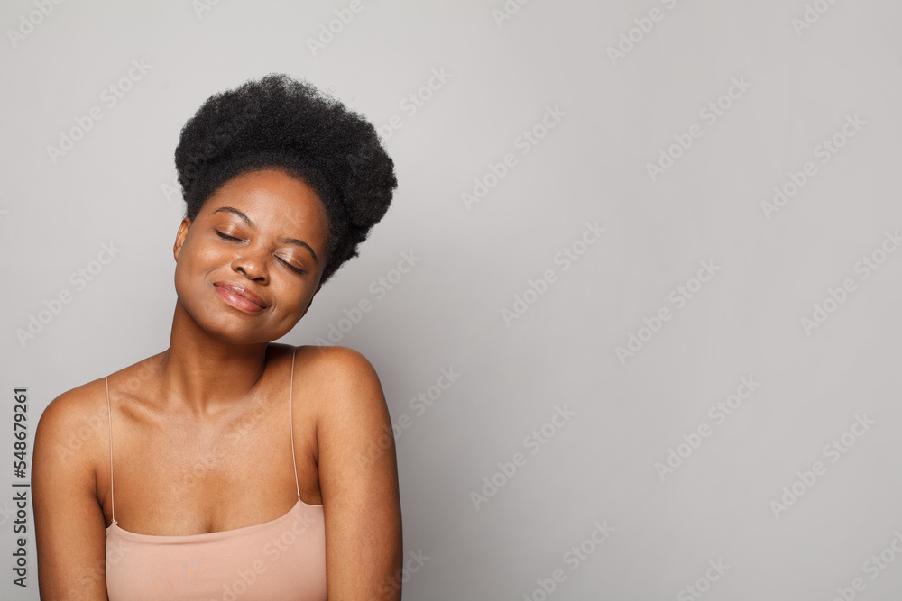 Attractive young woman enjoying. Beauty, facial treatment, skin care and cosmetology concept Attractive young woman enjoying. Beauty, facial treatment, skin care and cosmetology concept