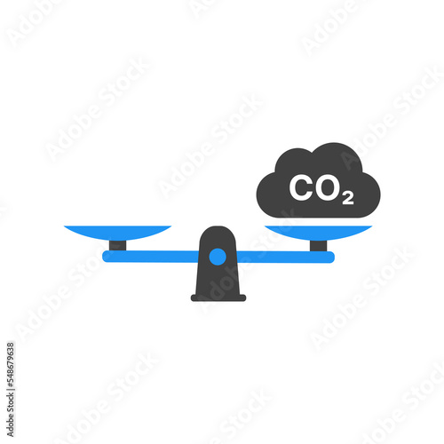 Carbon dioxide emission on a scale concept....