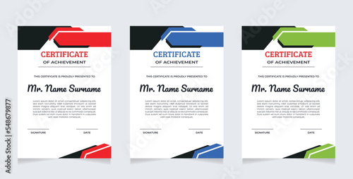 Certificate Premium template awards diploma background vector modern value design and layout luxurious.cover leaflet elegant vertical Illustration