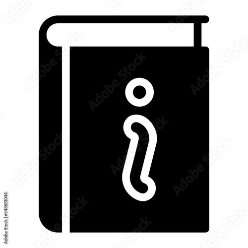 guidebook glyph icon