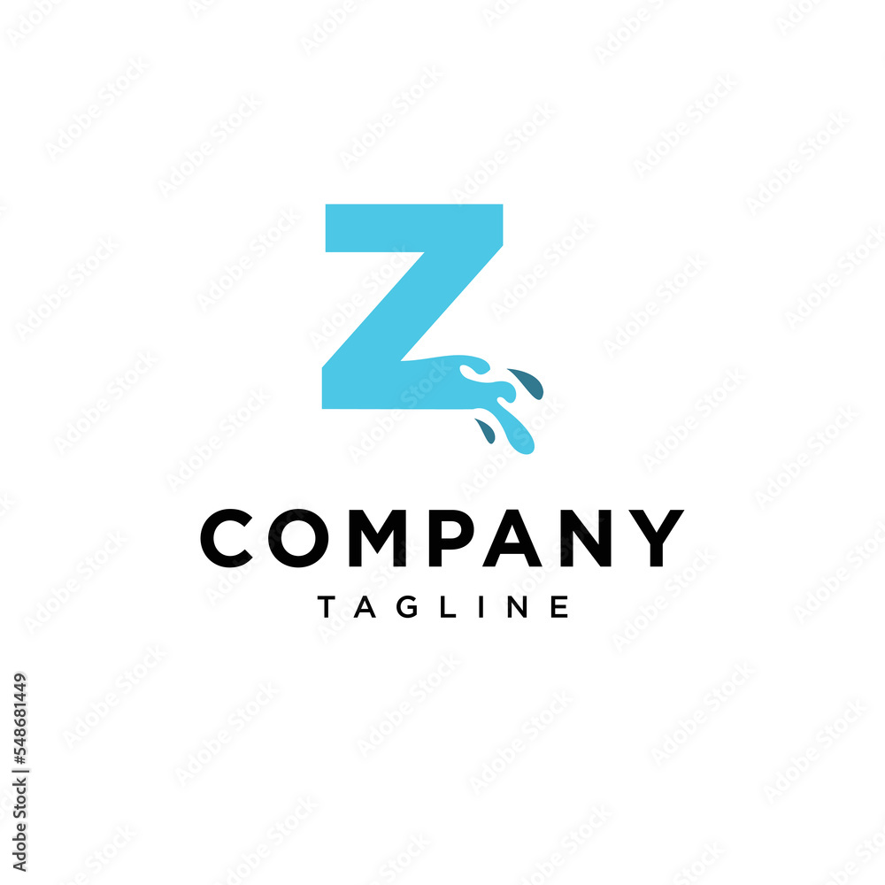 Z Letter water Vector logo icon vector Template Z Letter water Vector logo icon vector Template
