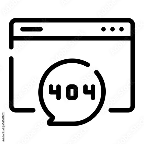 404 error line icon