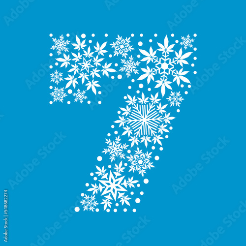 Snowflake with cannabis leaves number 7