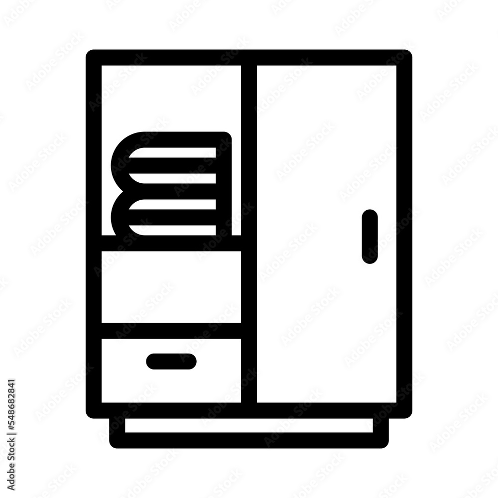 cupboard line icon illustration vector graphic cupboard line icon illustration vector graphic