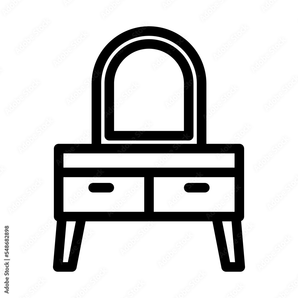 mirror table line icon illustration vector graphic mirror table line icon illustration vector graphic