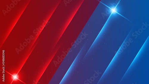 versus vs background with blue and red light, halftone, gradient color for game, battle, fight, competition, match, sport, contest, team, championship, combat, duel, tournament, and 3d effect