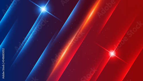 versus vs background with blue and red light, halftone, gradient color for game, battle, fight, competition, match, sport, contest, team, championship, combat, duel, tournament, and 3d effect