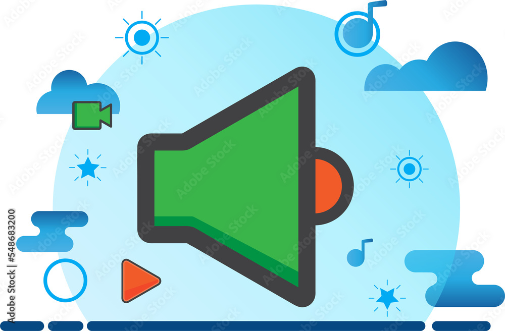 volume sound illustration design volume sound illustration design