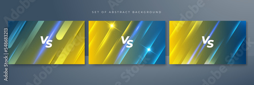 Blue yellow versus vs background. Vector illustration for game, battle, challenge, fight, competition, contest, team, boxing, championship, clash, combat, tournament, conflict, duel, MMA, football