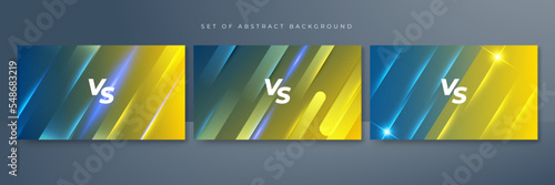 Blue yellow versus vs background. Vector illustration for game, battle, challenge, fight, competition, contest, team, boxing, championship, clash, combat, tournament, conflict, duel, MMA, football