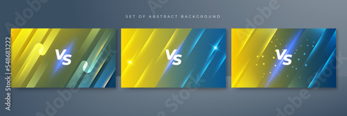 Blue yellow versus vs background. Vector illustration for game, battle, challenge, fight, competition, contest, team, boxing, championship, clash, combat, tournament, conflict, duel, MMA, football