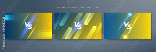 Blue yellow versus vs background. Vector illustration for game, battle, challenge, fight, competition, contest, team, boxing, championship, clash, combat, tournament, conflict, duel, MMA, football