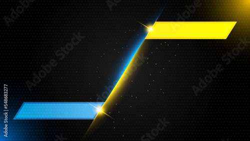 Blue yellow versus vs background. Vector illustration for game, battle, challenge, fight, competition, contest, team, boxing, championship, clash, combat, tournament, conflict, duel, MMA, football