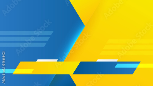 Blue yellow versus vs background. Vector illustration for game, battle, challenge, fight, competition, contest, team, boxing, championship, clash, combat, tournament, conflict, duel, MMA, football
