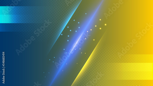 Blue yellow versus vs background. Vector illustration for game, battle, challenge, fight, competition, contest, team, boxing, championship, clash, combat, tournament, conflict, duel, MMA, football