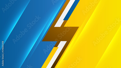 Blue yellow versus vs background. Vector illustration for game, battle, challenge, fight, competition, contest, team, boxing, championship, clash, combat, tournament, conflict, duel, MMA, football