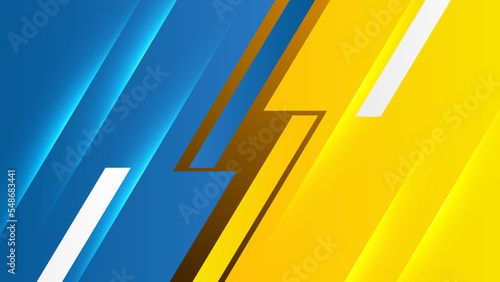 Blue yellow versus vs background. Vector illustration for game, battle, challenge, fight, competition, contest, team, boxing, championship, clash, combat, tournament, conflict, duel, MMA, football