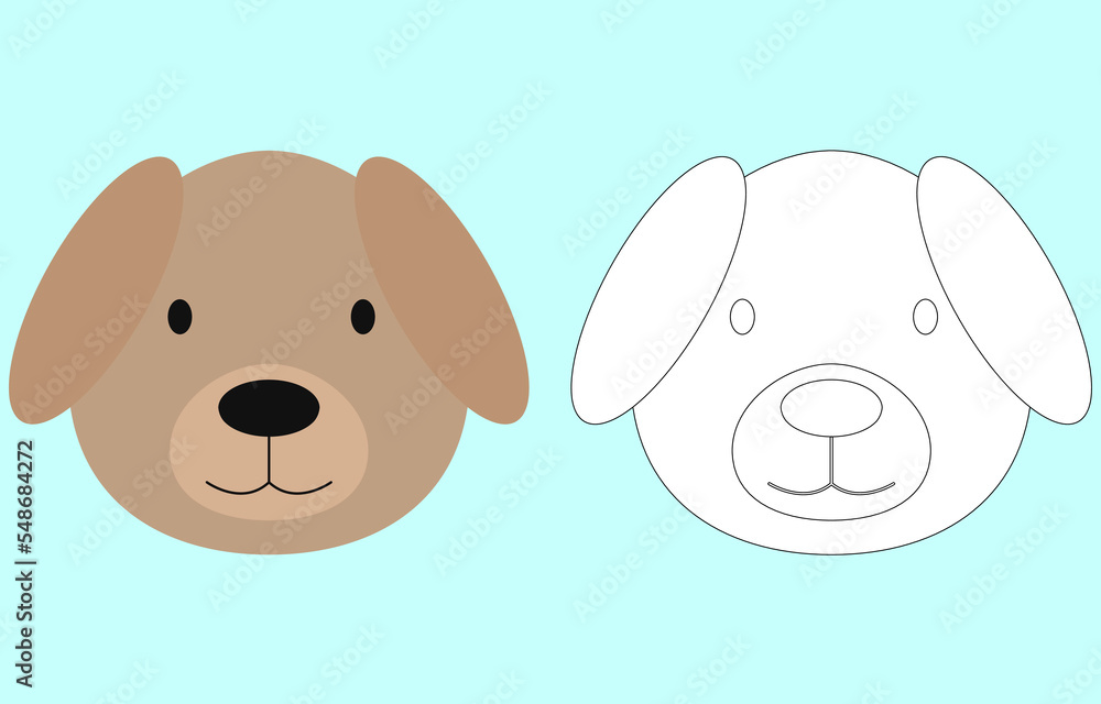 Dog face cartoon character. Cute outline dog animal face coloring book for kids. Vector illustration. Outline icon dog head. Cartoon face logo. Dog face cartoon character. Cute outline dog animal face coloring book for kids. Vector illustration. Outline icon dog head. Cartoon face logo.