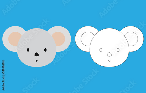 Photography Koala face cartoon character
