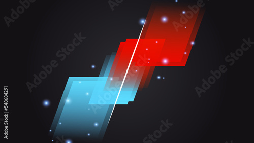 Versus background with blue red for game, battle, challenge, fight, competition, contest, team, boxing, championship, clash, combat, tournament, conflict, duel, MMA, football