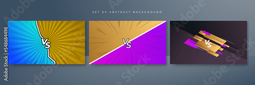 Fight versus vs game background. Vector illustration for battle, challenge, fight, competition, contest, team, boxing, championship, clash, combat, tournament, conflict, duel, MMA, football