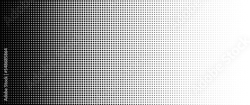 Halftone dot background pattern vector illustration. Monochrome gradient dotted modern texture and fade distressed overlay. Design for poster, cover, banner, business card, mock-up, sticker, layout. photo