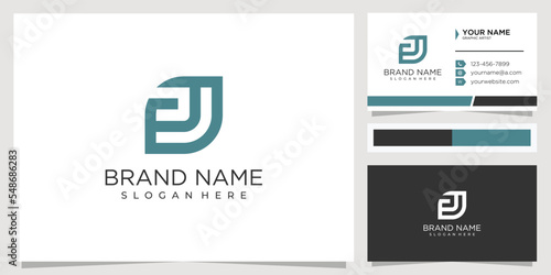 Abstract letter F logo design concept