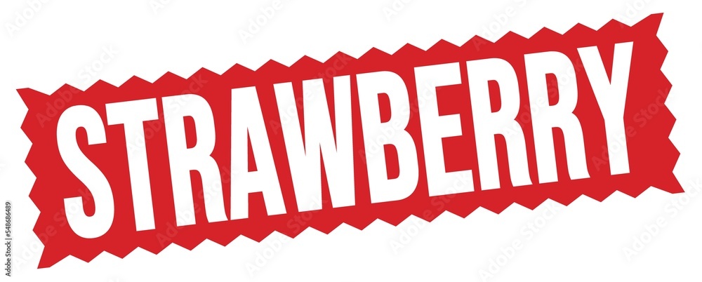 STRAWBERRY text written on red stamp sign. STRAWBERRY text written on red stamp sign.